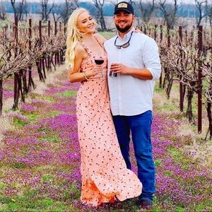 Vici Pink Floral Maxi Dress